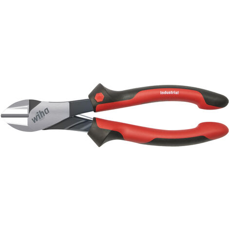 Wiha Alicates de corte diagonal de fuerza Industrial con DynamicJoint® con resorte de apertura conectable y desconectable 160 mm, 6,5" (40919)