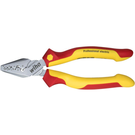 Wiha Alicates para manguitos terminales Professional electric en blíster 180 mm (35862)