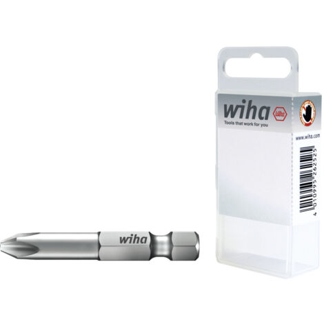 Wiha Bit Professional 50 mm Phillips 1/4" E6,3 dans un coffret (36193)