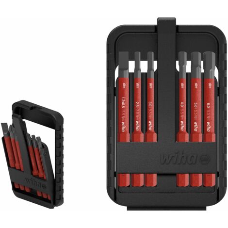 Wiha Bit Set slimBit electric Schlitz, Sechskant 6-tlg.