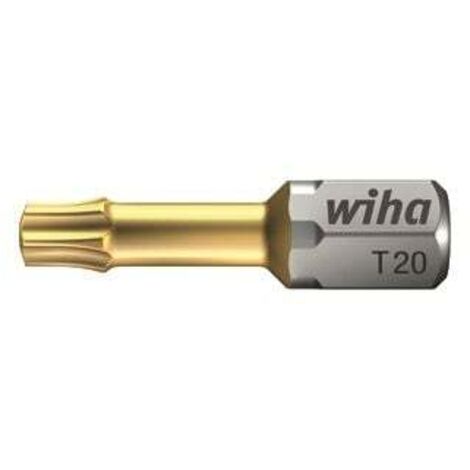 Wiha Bit-Set TX 15 x 25 mm Titan-Nitrid-Beschichtung Bit-Satz