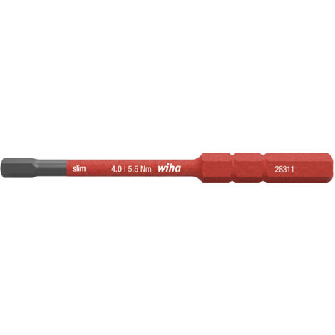 Wiha Bit slimBit electric Sechskant 4,0 mm x 75 mm (37225)