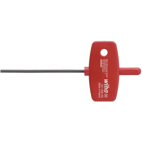 Wiha Clé mâle avec manche clé six pans, oxydé noir 3.0 mm (00897)