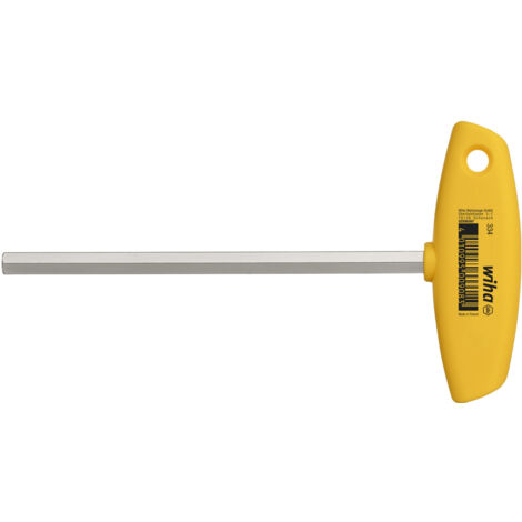 Wiha Clé mâle avec manche en T Six pans, pouces, nickelée brillante 3.2 mm 1/8" (02804)