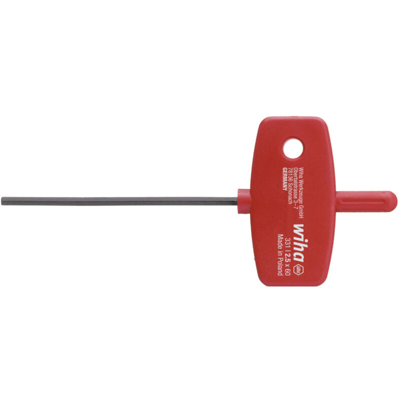 Wiha - Clé mâle avec manche clé six pans, oxydé noir 1.5 mm (00894)