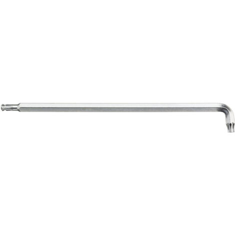Wiha Clé mâle TORX® à tête sphérique avec jambe courte, argent titane T7 (40968)