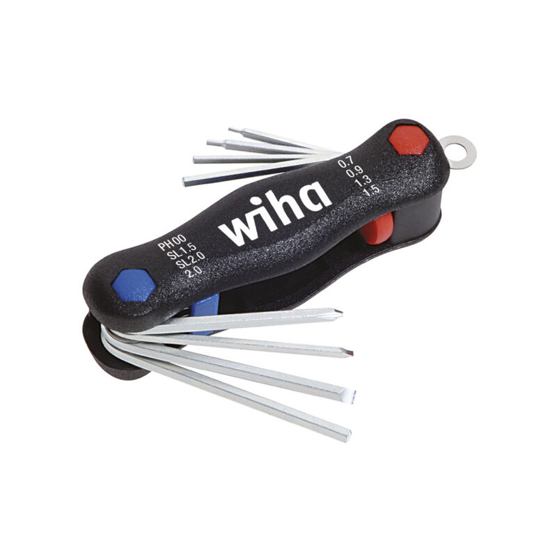 Wiha - Multitool Mini PocketStar Fente, Phillips, six pans femelle, 8 pcs sous blister (27936)