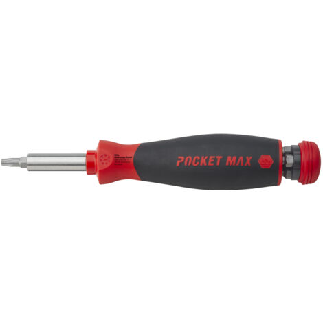 Wiha Destornillador con cargador de bits magnético PocketMax® surtido con 8 bits, de 1/4"  (45292)