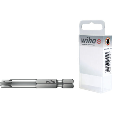 Wiha Embout Professional 70 mm PlusMinus/Pozidriv 1/4" E6,3 dans un coffret 2 pcs (36086)