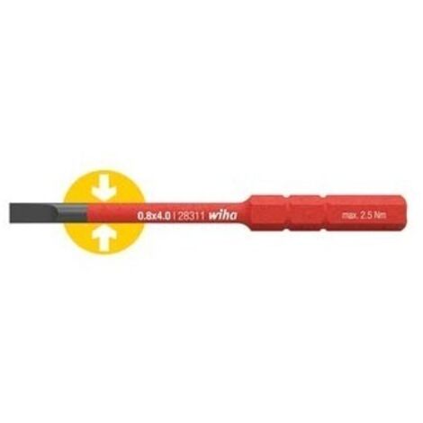 Wiha - embout slimbit electric - fente - 2 5 x 75 - 2831-10