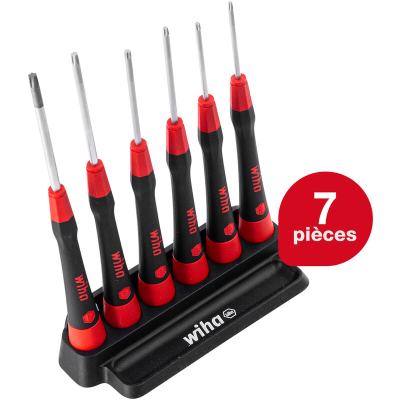 Wiha - Jeu de tournevis de précision PicoFinish® torx® 7 pcs y compris étui (42996)