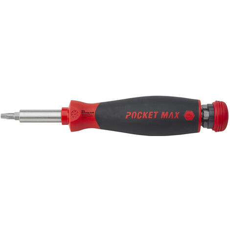 Wiha Giravite con portainserti a magazzino PocketMax® magnetico Assortito con 8 inserti, 1/4" (45292)