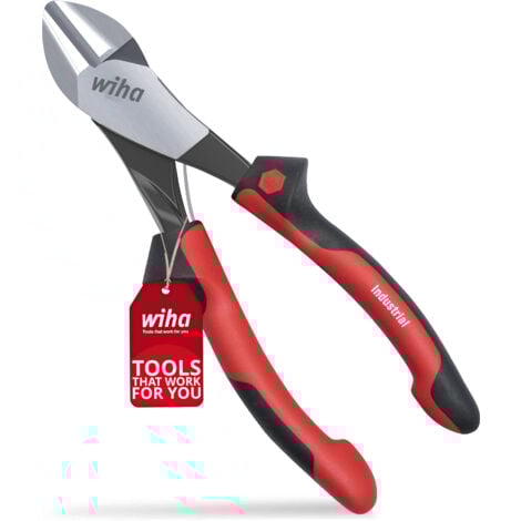 Wiha Heavy-duty diagonal cutters Industrial with DynamicJoint® with switchable opening spring 200 mm, 8" (41327)