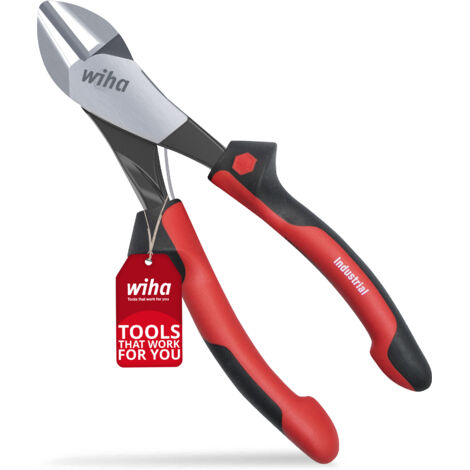 Wiha Heavy-duty diagonal cutters Industrial with DynamicJoint® with switchable opening spring 200 mm, 8" (41327)