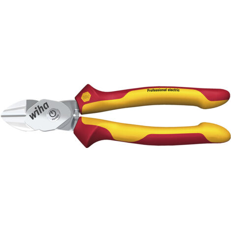 Wiha Hochleistungs-Seitenschneider BiCut® Professional mit DynamicJoint® VDE (38191), Bolzenschneider für elektrische Arbeiten, Kombizange zum Draht schneiden, Drahtschneider, Kraftzange