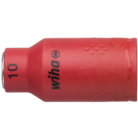 Wiha Inserto de llave de vaso aislado de hexágono exterior de 1/2" 10.0 mm (43077)