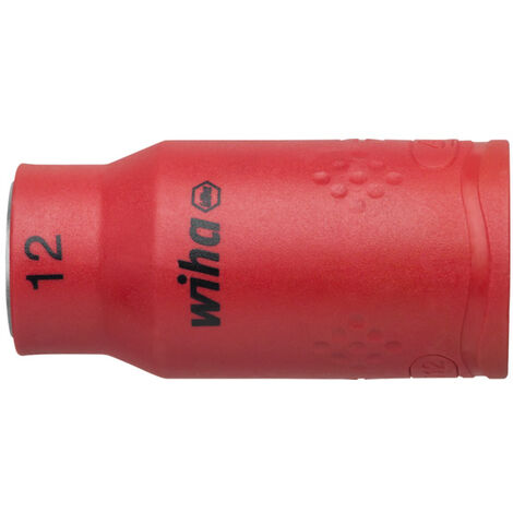 Wiha Inserto de llave de vaso aislado de hexágono exterior de 1/2" 12.0 mm (43079)