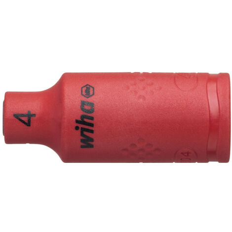 Wiha Inserto de llave de vaso aislado de hexágono exterior de 1/4" 4.0 mm (43088)