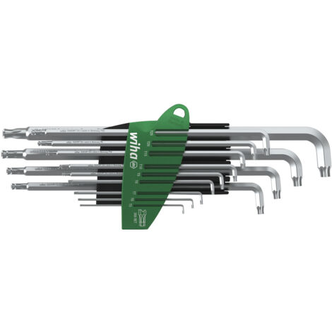 Wiha Jeu de clés mâles en étui ProStar Stubby, TORX® à tête sphérique, argent titane, 13 pcs (40979)