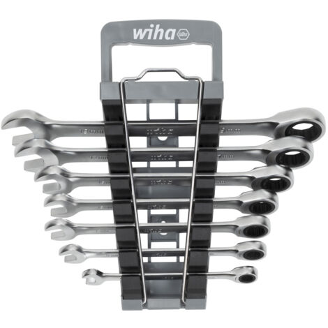 Wiha Jeu de clés mixtes à cliquet et à fourche 7 pièces dans un étui (45244)