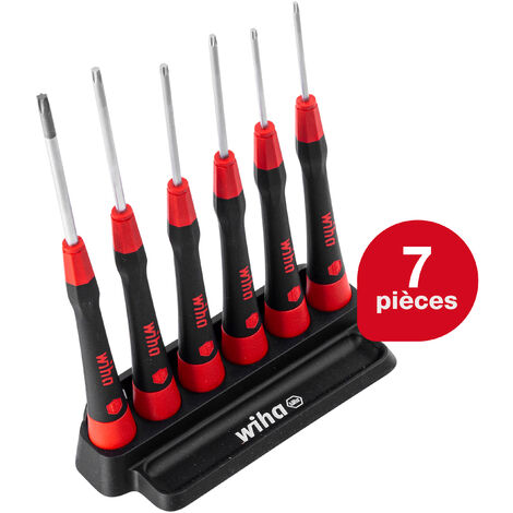 Wiha Jeu de tournevis de précision PicoFinish® TORX® 7 pcs y compris étui (42996)