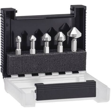 Wiha Jeu d'embouts fraises coniques 1/4" 5 pcs dans un coffret (28027)