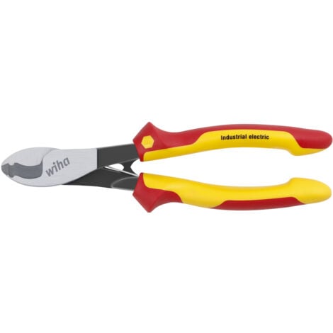 Wiha Kabelschneider Industrial electric mit ein- und ausschaltbarer Öffnungsfeder 210 mm, 8 1/4" (43663)