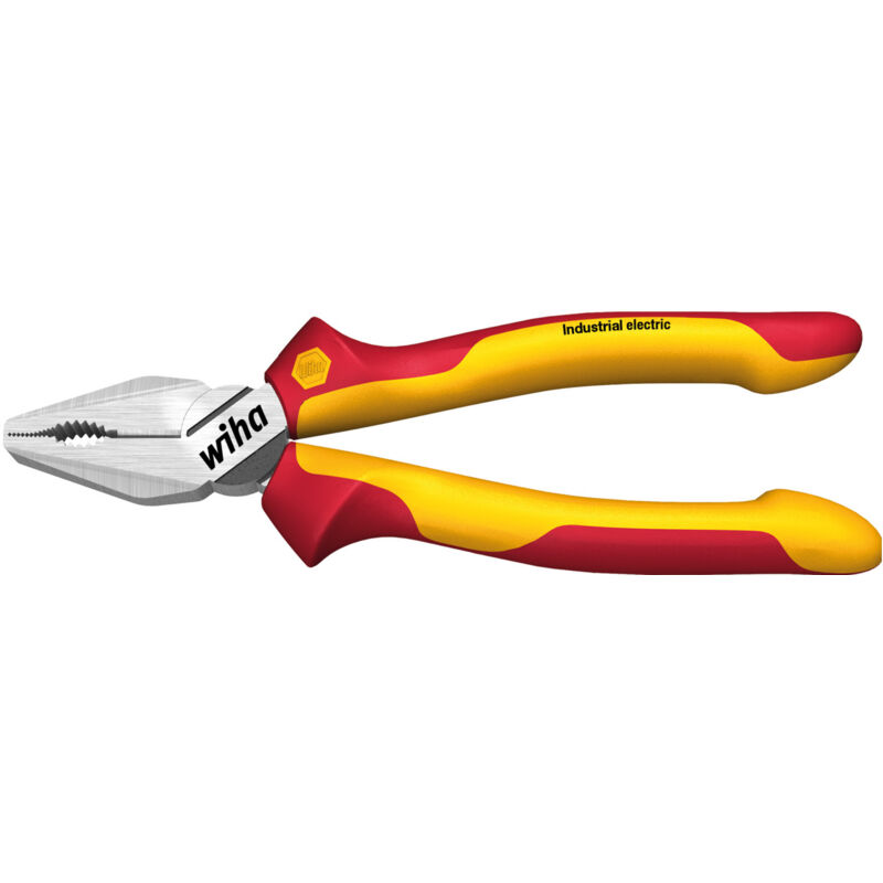 Wiha Kombizange Industrial Electric Mit Dynamicjoint® Und Optigrip Mit Extra Langer Schneide 180 Mm, 7" (38855)
