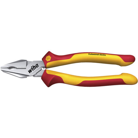 Wiha Kraftkombizange Professional electric mit DynamicJoint® und OptiGrip mit extra langer Schneide 200 mm, 8" (27420)
