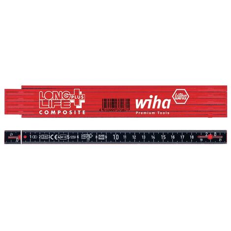 Wiha LongLife Plus Composite Folding Ruler 2m WHA37067