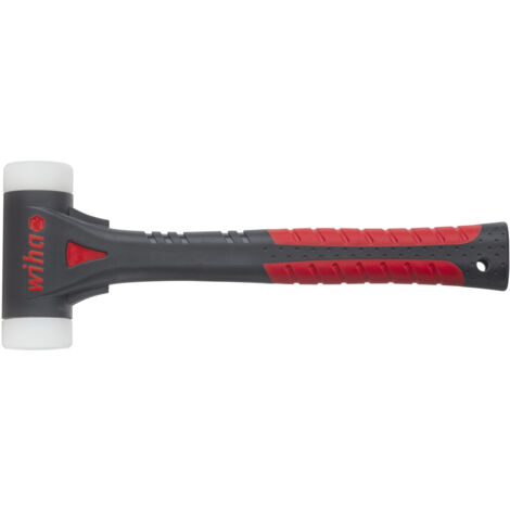 Wiha Martillo de cara blanda FibreBuzz® sin contragolpe, muy duro con cabezal intercambiable 40, 320 mm (44598)