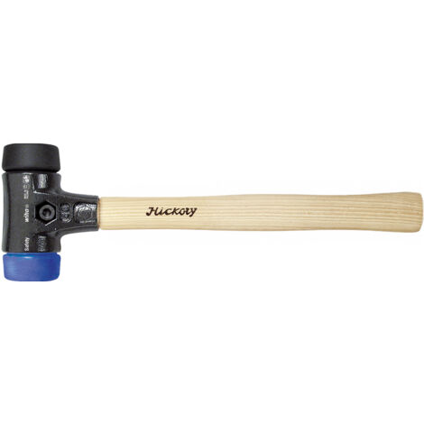 Wiha Martillo de cara blanda Safety blando/dureza media con mango de madera Hickory, cabezal redondo 40, 325 mm (26650)