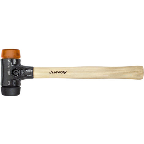 Wiha Martillo de cara blanda Safety de dureza media/duro con mango de madera Hickory, cabezal redondo 30, 290 mm (26611)
