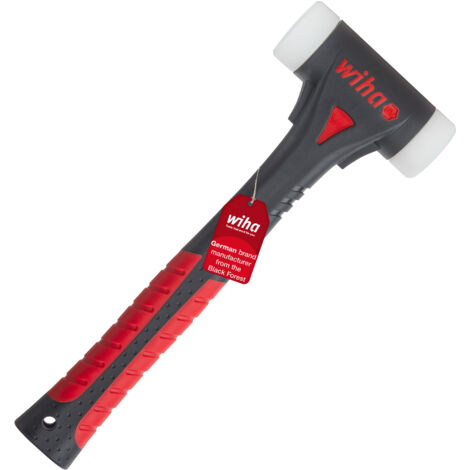 Wiha Massette à embout plastique FibreBuzz® sans rebond, très dur avec embout de massette interchangeable 40, 320 mm (44598)