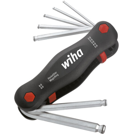 Wiha Multitool PocketStar Six pans à tête sphérique MagicRing® 7 pcs (23031)