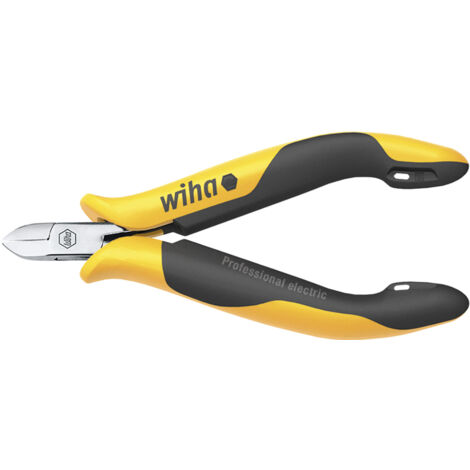 Wiha Pince coupante diagonale Professional ESD Tête étroite, semi-ronde coupe semi-rase 115 mm, 4 1/2" (26826)