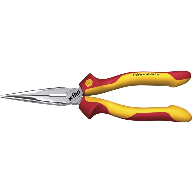 Wiha - Pince demi-ronde Professional electric avec taillant forme droite 160 mm, 6 1/2' (26720)