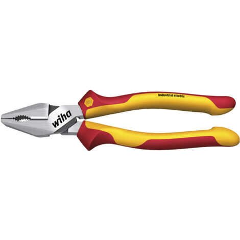 Wiha Pince universelle grande capacité Industrial electric avec DynamicJoint® et OptiGrip sous blister 225 mm, 9" (38856)