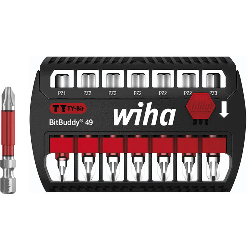 

Wiha Juego de puntas Pozidriv Ty 8 piezas Bitbuddy 49 mm