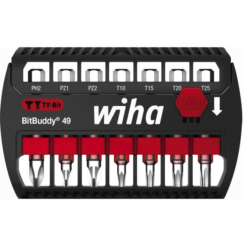 

Wiha Juego de puntas Torx Ty 8 piezas Bitbuddy 49 mm