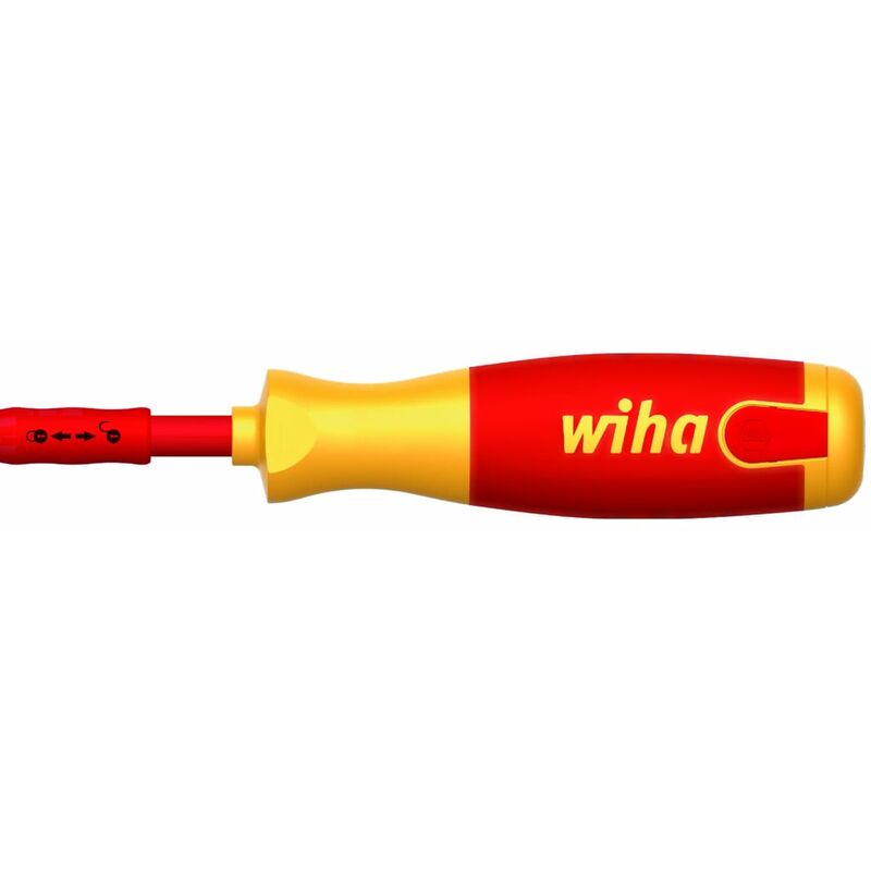 Wiha - Screwdriver with 6 Bit Magazine LiftUp Electric Slotted