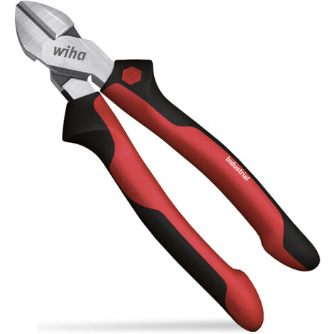 Wiha Seitenschneider Industrial mit DynamicJoint® 180 mm I Kabelschneider I Universalschneider für weiche und harte Drähte (43461)