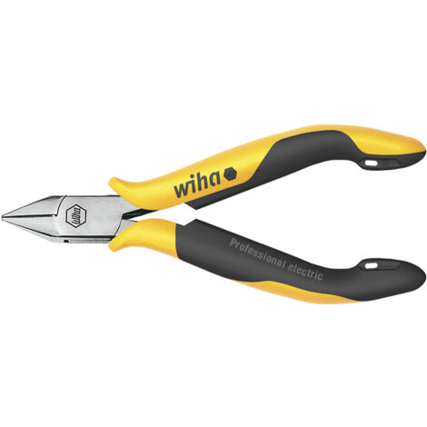 Wiha Seitenschneider Professional ESD breiter, spitzer Kopf mit Wate 115 mm, 4 1/2" (26816)