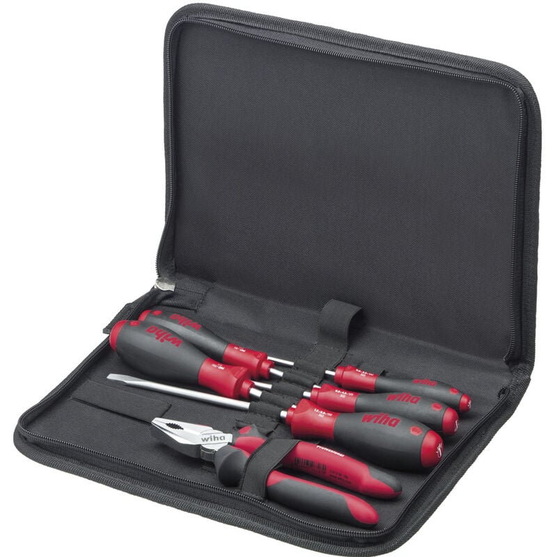 

Wiha Set 7 herramientas estuche destornilladores y alicates combinados
