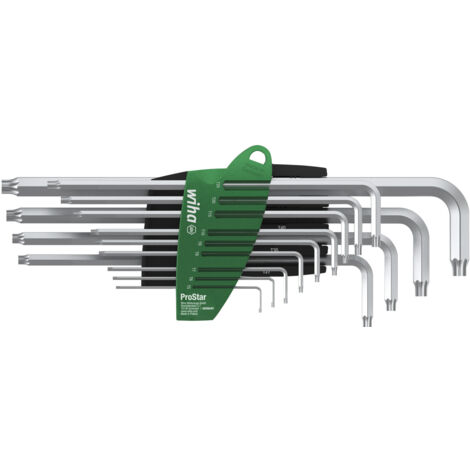Wiha Set di chiavi a brugola in supporto ProStar TORX®, 13 pz., argento titanio, in confezione di cartone da espositore (39105)
