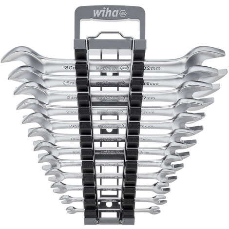 Wiha Set di chiavi a forchetta doppia 12 pz. nel supporto (44753)