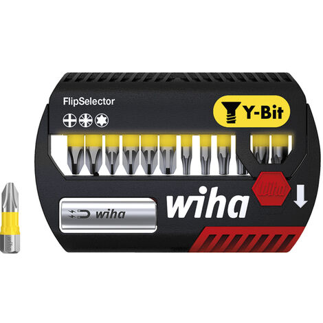 Wiha Set di inserti FlipSelector inserto Y 25 mm Phillips, Pozidriv, TORX® 13 pz. 1/4" C6,3 (41827)