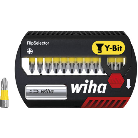 Wiha Set di inserti FlipSelector inserto Y 25 mm Pozidriv, 13 pz., 1/4" C6,3 (41829)