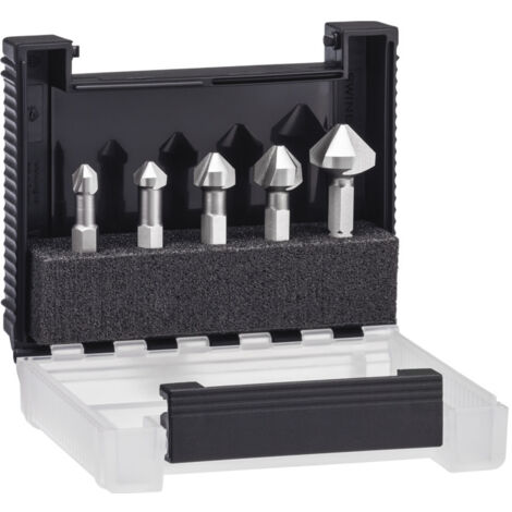 Wiha Set di inserti svasatori conici 1/4" 5 pz. in custodia (28027)