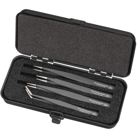 Wiha Set di pinzette SMD Professional ESD Assortito, 5 pz. con casella (32349)